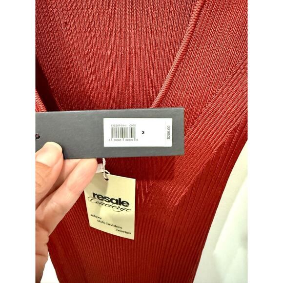 NWT Banana Republic Ribbed Ines Scoop-Back Sweater Dress Cabin Red Womens Size M - Picture 5 of 7